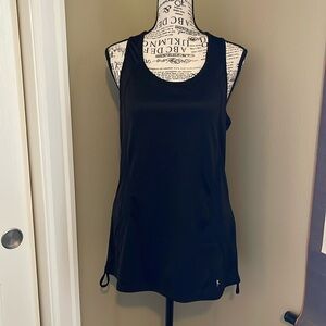 Danskin Ladies black racer back tank top, size large